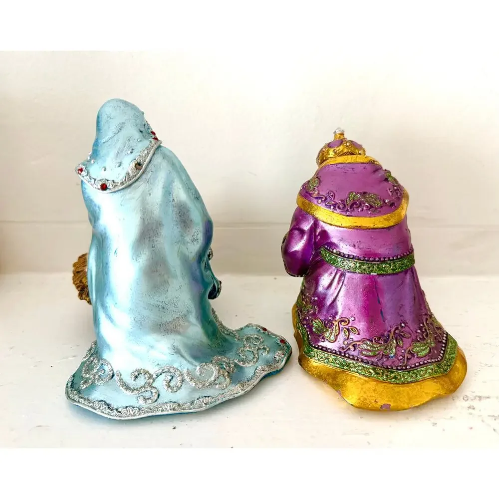 Vintage Hawthorne Village Jeweled Nativity Mary Baby Jesus King Balthazar